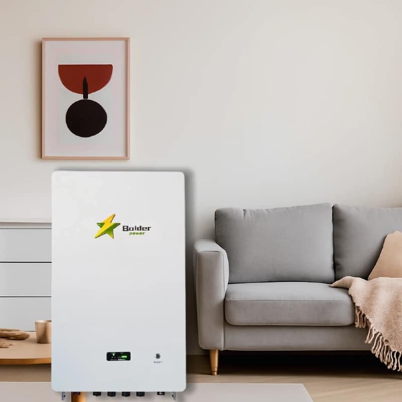 Wall Mounted LiFePO4 Battery in a Modern Living Room