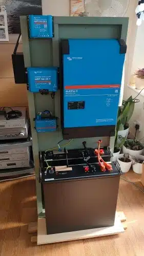 Residential lithium battery storage system with inverter for energy independence