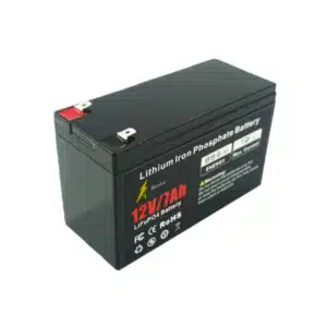 Аккумулятор Balder Power 12V 7Ah LiFePO4, вид сбоку, с указанием маркировки и размеров.