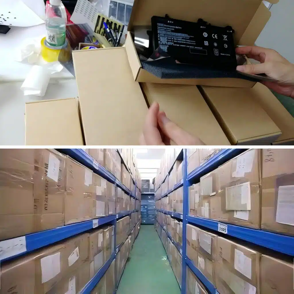 Battery packing and warehouse stock ready for fast delivery and wholesale shipping orders