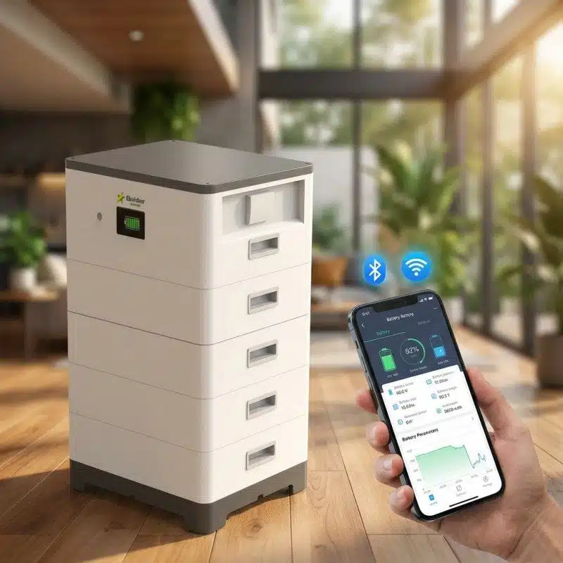 High Voltage Battery with built-in Bluetooth and Wi-Fi module for remote monitoring via smartphone App.