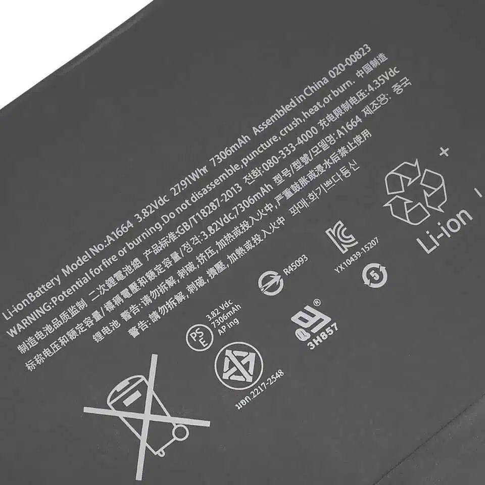 iPad Pro 9.7 A1664 7306mAh Li Polymer Battery Wholesale Factory Direct 3.webp