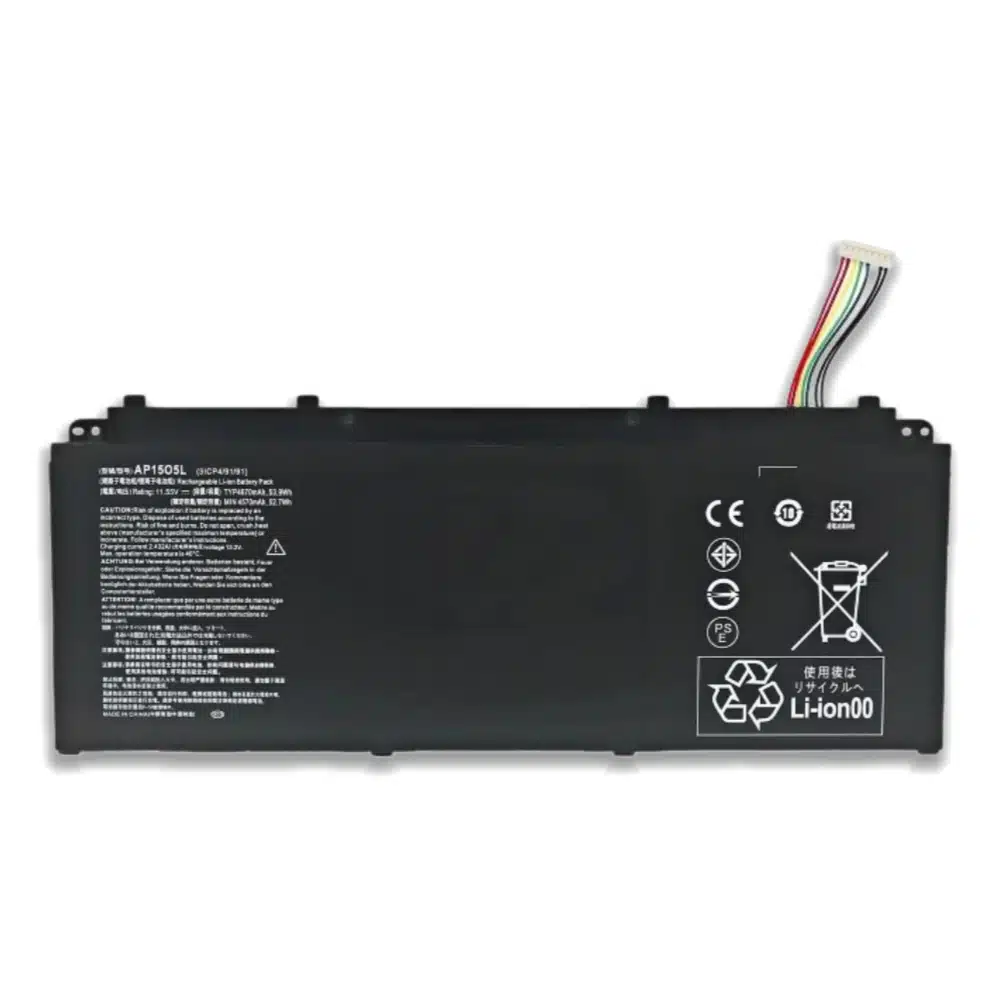 Acer AP15O5L 53.9Wh OEM Replacement Battery Aspire S13 S5 371 Chromebook R13 CB5 312T Swift 5 SF514 51 Spin 5 SP513 52N Predator Triton 700 Bulk Supply 4.webp