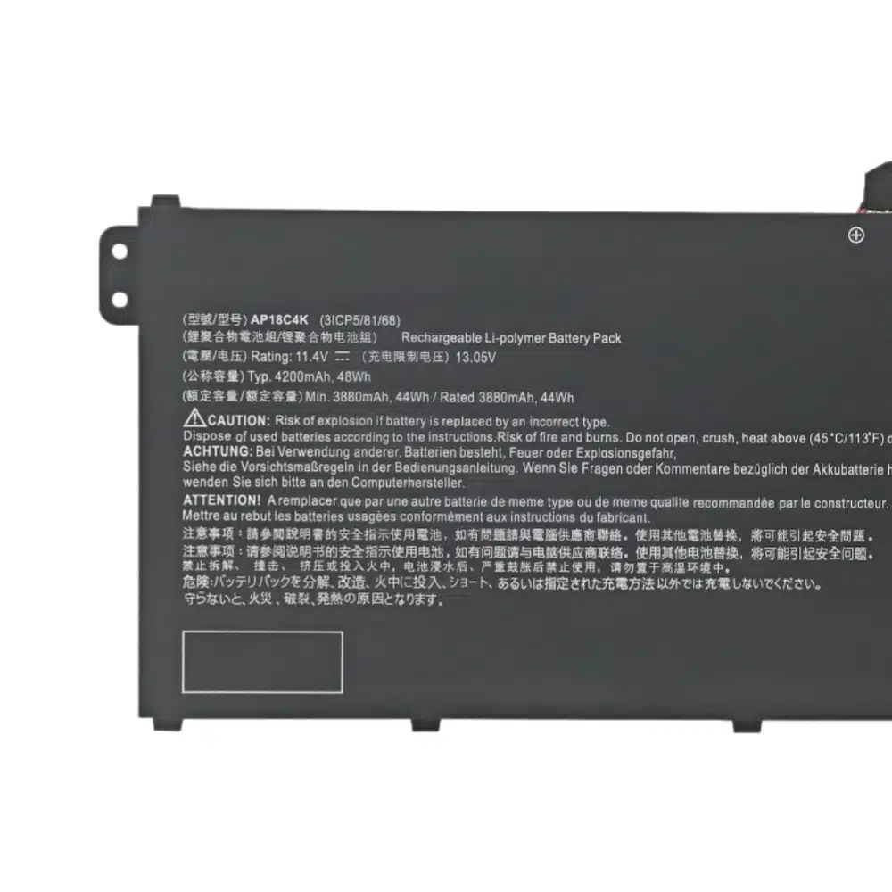 Acer AP18C4K Wholesale 11.4V 48Wh 3 Cell Li Ion Replacement Battery Bulk Supplier 4.webp