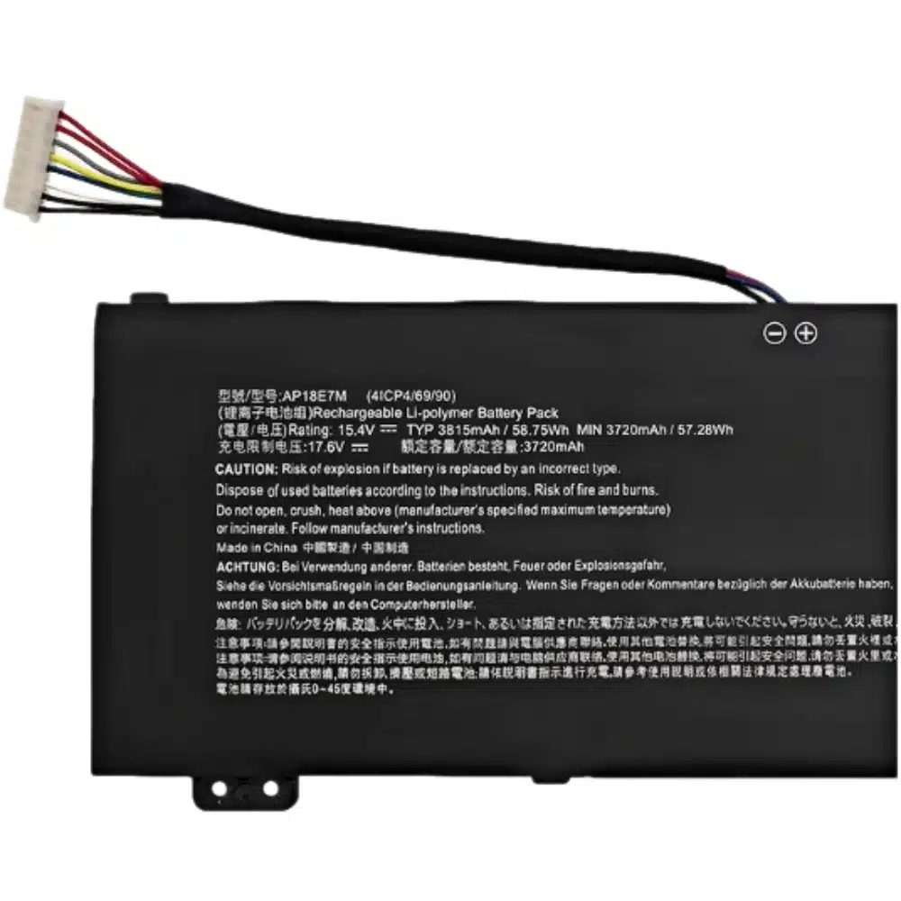 Acer AP18E7M AP18E8M 58.75Wh Wholesale OEM Battery Nitro 5 AN515 54 Predator Helios 300 PH315 52 Bulk Supplier plug connector details.webp
