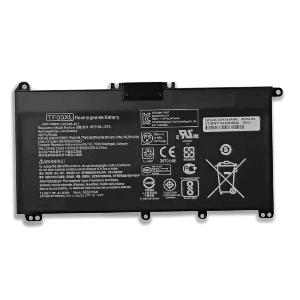 HP TF03XL 920070 855 HSTNN UB7J Replacement Battery Wholesale 41.9Wh Pavilion 15 CC 15 CD x360 14 BA 2.webp