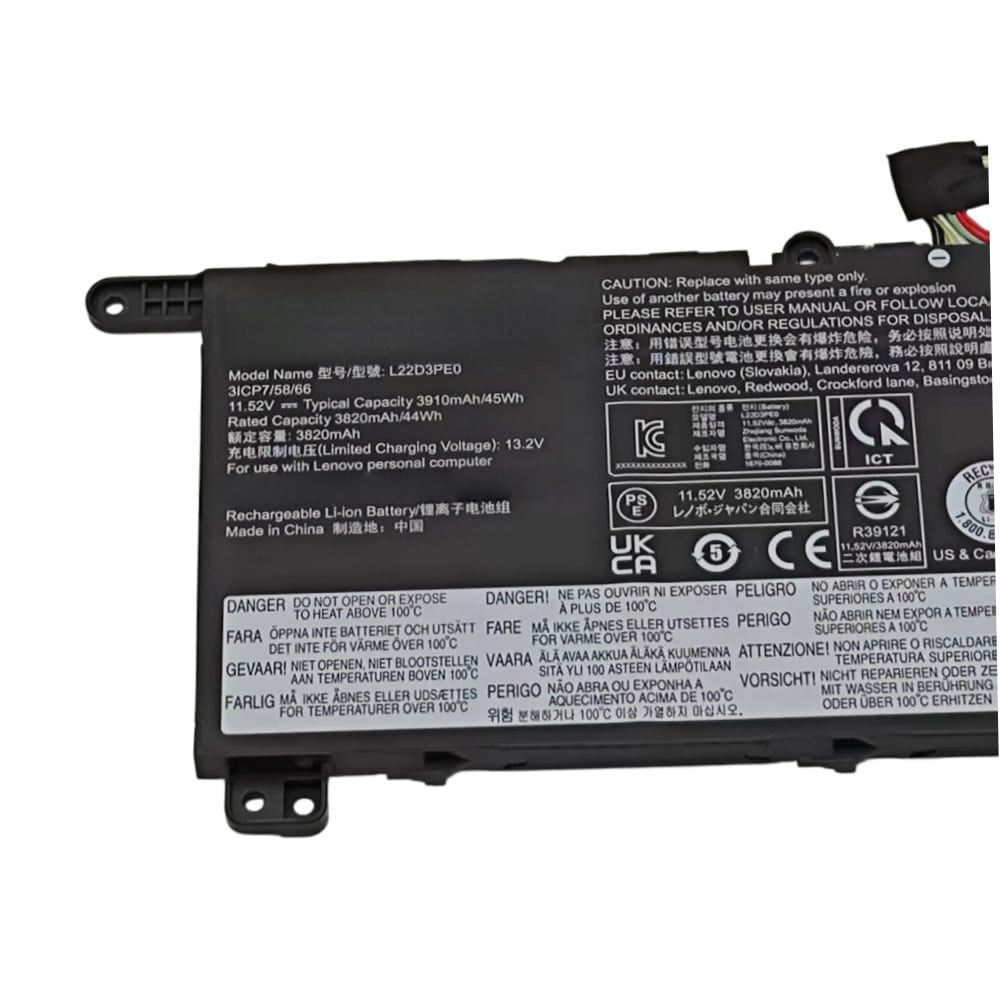 L22B3PE0 replacement battery for Lenovo ThinkBook 14 G6 IRL ABP K14 G2 IRU — 45Wh 11.52V 3 cell, trade stock wholesale supply (4)
