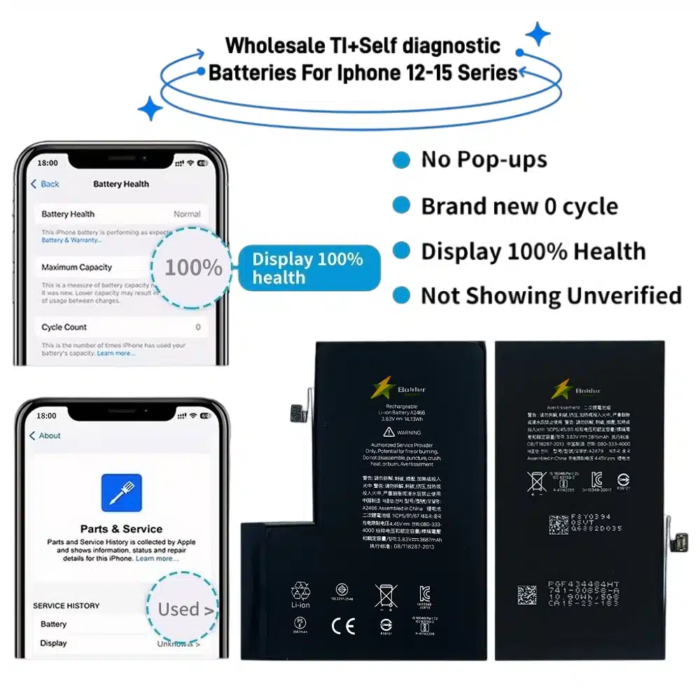 Wholesale iPhone 13 High Capacity 3530mAh Diagnostic Battery 4.webp