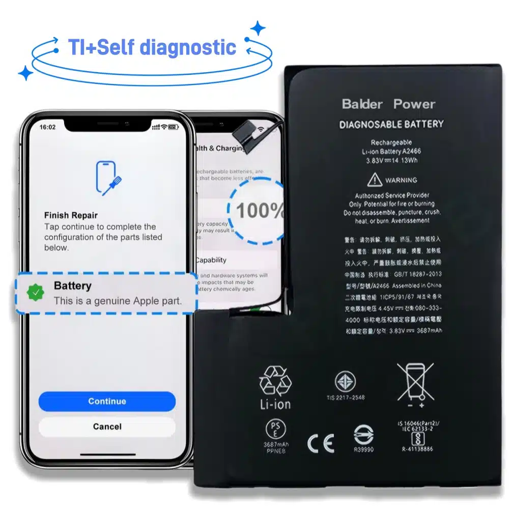 Wholesale iPhone 13 Pro Max 4650mAh High Capacity Pure Cobalt Battery A2653 TI Chip No Pop Up 2.webp