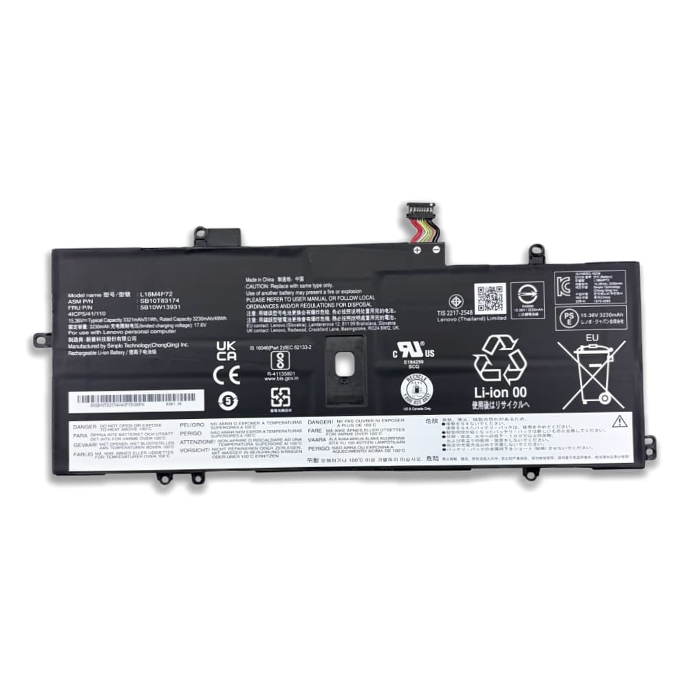 02DL006 51Wh 15.36V replacement battery for Lenovo ThinkPad X1 Carbon 7th 8th Gen X1 Yoga 4th 5th Gen — wholesale distributor stock (3)
