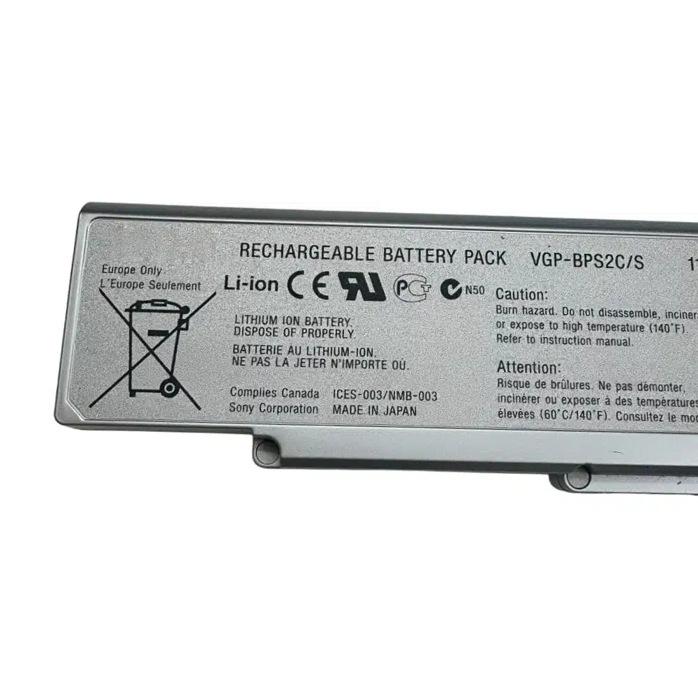 vgp bps2c sony vaio vgn ar vgn c vgn fe vgn fs vgn s vgn sz 111v 49wh silver factory wholesale battery (4)